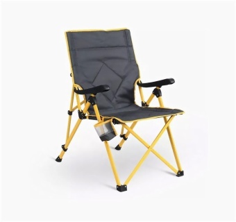 Best-Selling 3-Position Adjustable Outdoor Recliner (with Armrests) — Metal Folding Camping Chair